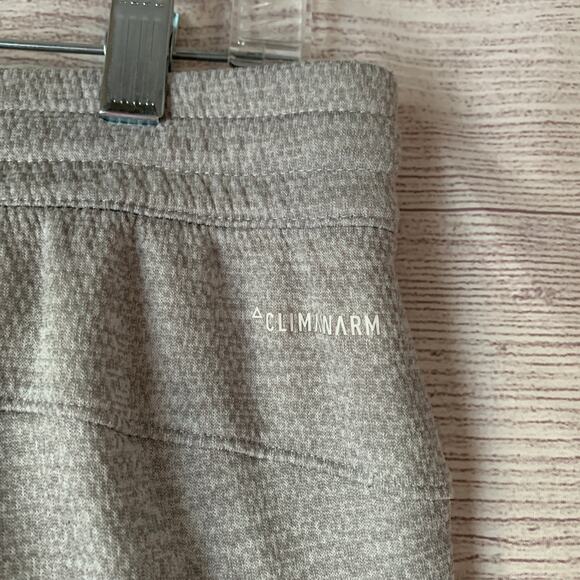 Adidas Light Gray Athletic Climawarm Pants Wide Leg Mesh Lined Drawstring Size L - Picture 12 of 16
